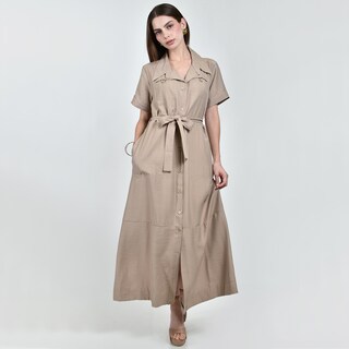 Foto 4 | Foto 4 | Vestido Roman Fashion Camisero Con Cinto Para Mujer