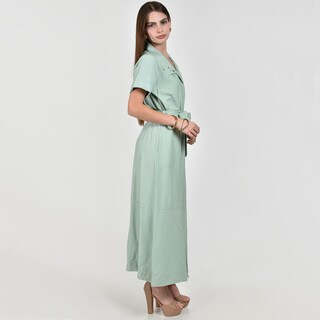 Foto 2 | Foto 2 | Vestido Roman Fashion Camisero Con Cinto Para Mujer