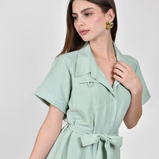Foto 4 | Foto 4 | Vestido Roman Fashion Camisero Con Cinto Para Mujer
