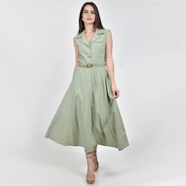Vestido Roman Fashion Con Cinturón Para Mujer