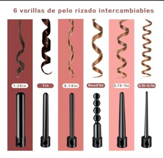 Foto 2 | Foto 2 | Pinzas Rizadoras Con Guantes Rizador De Pelo De Cerámica Modelo Negro