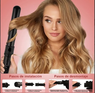 Foto 3 | Foto 3 | Pinzas Rizadoras Con Guantes Rizador De Pelo De Cerámica Modelo Negro