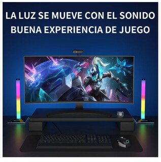 Foto 6 | Foto 6 | Barra Luz Tiras Luces Led Cuarto Rgbic Neon Bluetooth 2pcs