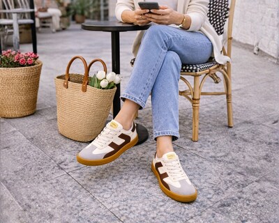 Foto 3 | Foto 3 | Tenis Casual Risel Beige Con Marron 1498 Para Mujer 1 Par