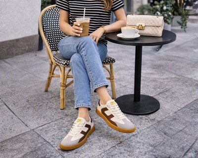 Foto 5 | Foto 5 | Tenis Casual Risel Beige Con Marron 1498 Para Mujer 1 Par