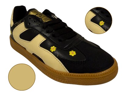 Foto 2 | Foto 2 | Tenis Casual Risel Nrgo Con Amarillo Flores 1498 Para Mujer 1 Par