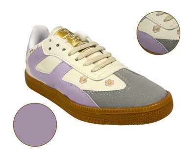 Foto 2 | Foto 2 | Tenis Casual Risel Blanco Con Lila Flores 1498 Para Mujer 1 Par