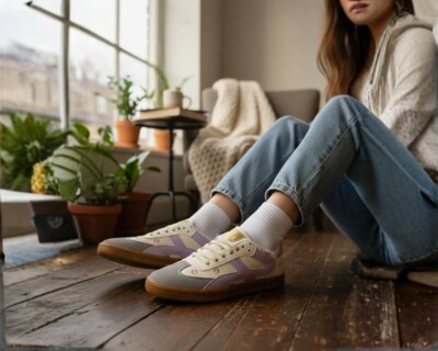 Foto 6 | Foto 6 | Tenis Casual Risel Blanco Con Lila Flores 1498 Para Mujer 1 Par