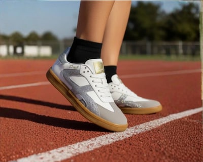 Foto 4 | Foto 4 | Tenis Casual Risel Blanco Con Plata Brilloso 1498 Para Mujer 1 Par