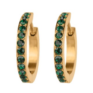 Foto 1 | Foto 1 | Aretes Luckyly Sari Aretes De Acero Inoxidable Con Baño Oro 14k Y Zirconia Cúbica