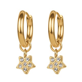 Foto 3 | Foto 3 | Aretes Luckyly Caty Set 3 En 1 Arracadas Y Charms Acero Inoxidable Baño Oro 14k Zirconia Cúbica Y Perlas