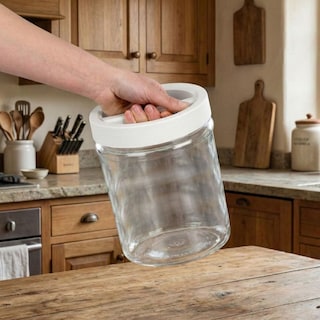 Foto 4 | Foto 4 | Contenedor Borgonovo Ortes De Vidrio Con Tapa Blanca 5000 Ml