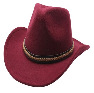 Foto 1 | Foto 1 | Sombrero Vaquero De Fieltro Ala Ancha Unisex Modelo Vino