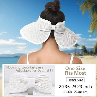 Foto 2 | Foto 2 | Sombrero De Playa Ala Ancha Ajustable Modelo Blanco