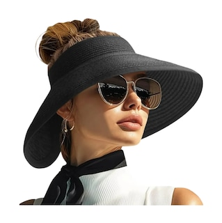 Foto 1 | Foto 1 | Sombrero De Playa Ala Ancha Ajustable Plegable Modelo Negro