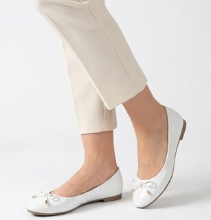 Foto 3 | Foto 3 | Balerinas Golden Shoes 0825 Blanco Charol Para Mujer