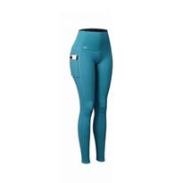 Leggins Deportivos De Dama De Licra Con Bolsa Para Celular Talla. S Eo Safe Imports Esi-24309 Azul