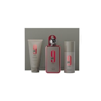 Set De Perfume Afnan 9 Pm Rebel Unisex 100ml Edp Con Desodorante Y Gel De Ducha 150ml