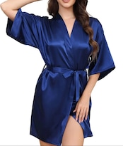 Batas Para Novias Damas Sin Bordado Modelo Azul