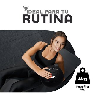 Foto 5 | Foto 5 | Kit Balón Medicinal de Azote 4 kg Muuk Fitness para Cross Training y Gym