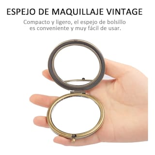 Foto 4 | Foto 4 | Mini Espejo Compacto Plegable De Bolsillo Redondo 4 pzs. Eo Safe Imports Esi-23749 Dorado