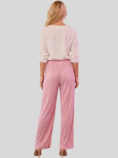 Foto 3 | Foto 3 | Pantalón Corte Recto Con Brillos Sutiles Súper Cómodo Panta-1012 Rosa Estilo Elegante Y Moderno Para Mujer