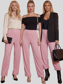 Foto 6 | Foto 6 | Pantalón Corte Recto Con Brillos Sutiles Súper Cómodo Panta-1012 Rosa Estilo Elegante Y Moderno Para Mujer