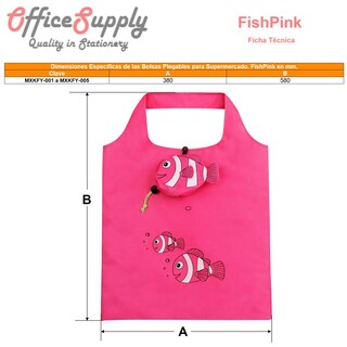 Foto 6 | Foto 6 | Bolsa Ecológica Office Supply Mxkfy-003 3 Piezas Rosa