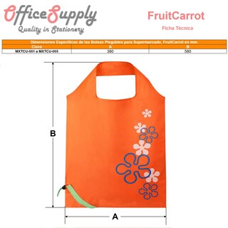 Foto 6 | Foto 6 | Bolsa Ecológica Office Supply Mxtcu-003 3 Piezas Anaranjado