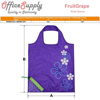 Foto 6 | Foto 6 | Bolsa Para Supermercado Office Supply Mxgyz-004 4 Piezas Morado