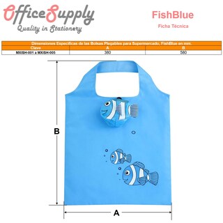 Foto 6 | Foto 6 | Bolsa Compacta Office Supply Mxish-005 5 Piezas Azul