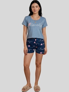 Foto 6 | Foto 6 | Pijama De 3 Piezas Mujer Pantalon Short Y Playera A Juego Pij-077-3 Diseño Unico Pijama De Mujer