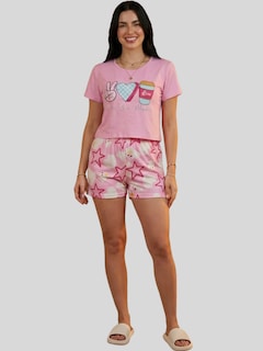Foto 6 | Foto 6 | Pijama De 3 Piezas Mujer Pantalon Short Y Playera A Juego Pij-077-3 Diseño Unico Pijama De Mujer