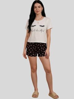 Foto 6 | Foto 6 | Pijama De 3 Piezas Mujer Pantalon Short Y Playera A Juego Pij-077-3 Diseño Unico Pijama De Mujer