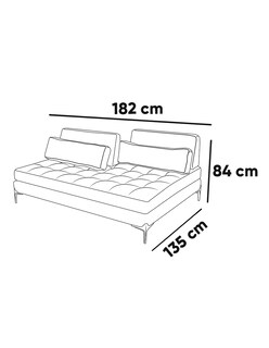 Foto 6 | Foto 6 | Sofá Cama M & E Muebles Gibra Blanco Sin Brazo