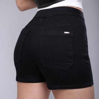Foto 6 | Foto 6 | Short Savi Jeans Gabardina Stretch Negro Tiro Alto De Mujer