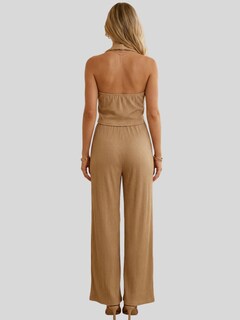 Foto 3 | Foto 3 | Conjunto De Mujer De Dos Piezas Conj-0120 Beige Conjunto De Pantalón Y Blusa Tipo Chaleco