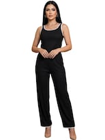 Conjunto Casual De 2 Piezas Blusa Sin Mangas Y Pantalón Recto Conj-0142 Negro Estilo Moderno Y Versátil Para Mujer