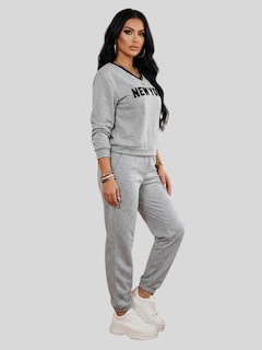 Foto 4 | Foto 4 | Pack De 2 Conjuntos Estilo Deportivo Urbano Conj-0132-px2 Gris Claro Y Gris Oscuro Sudaderas Y Pants Cómodos Para Mujer