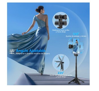 Foto 2 | Foto 2 | Tripie Celular Porta Celulares Con Control Remoto Luz Led Modelo Negro