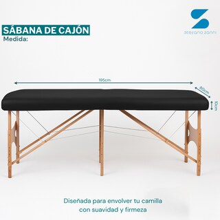 Foto 4 | Foto 4 | Set De 2 Sábanas Para Camilla Spa | Plana + Cajón Negro Stefano Zanni
