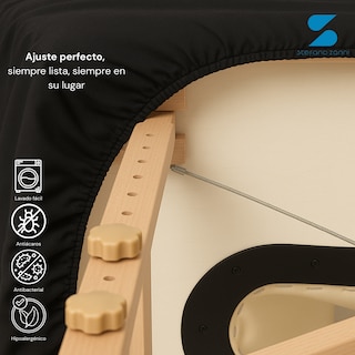 Foto 5 | Foto 5 | Set De 2 Sábanas Para Camilla Spa | Plana + Cajón Negro Stefano Zanni