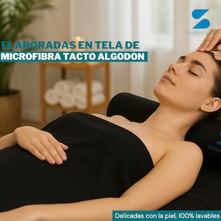 Foto 6 | Foto 6 | Set De 2 Sábanas Para Camilla Spa | Plana + Cajón Negro Stefano Zanni