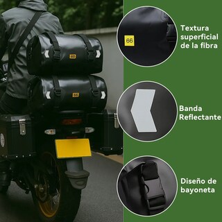 Foto 3 | Foto 3 | Mochila Impermeable Para Moto Y Auto Con Reflectores Eo Safe Imports Esi-24441 Negro