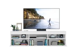 Centro de entretenimiento para Tv de Hasta 65'' Madik Blanco con 2 Puertas y Diseño Moderno