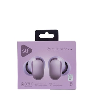 Foto 6 | Foto 6 | Audífonos Inalámbricos Stf Cherry Max Color Morado Bluetooth 5.4 Tws Con Enc 36h De Batería Micrófono Resistentes Al Agua