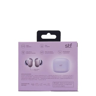 Foto 7 | Foto 7 | Audífonos Inalámbricos Stf Cherry Max Color Morado Bluetooth 5.4 Tws Con Enc 36h De Batería Micrófono Resistentes Al Agua