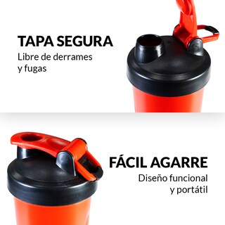 Foto 3 | Foto 3 | Vaso Mezclador Shaker Proteína Gym Batidor Acero Inoxidable 750ml rojo