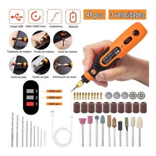 Foto 2 | Foto 2 | Set Mini Mototool Taladro Esmerilado 48pcs Eo Safe Imports Esi-24352 Anaranjado