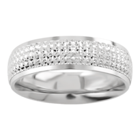 Anillo De Matrimonio Fonelli Ar14-b120616 Oro Blanco 14k 6mm Comfort Elegante-4.5